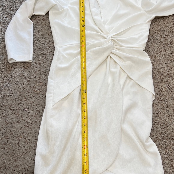 Dress the population Coby twisted wrap Off White Mini cocktail dress‎ size large